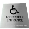 Sinalización ADA Signos de braille táctiles de aceiro inoxidable